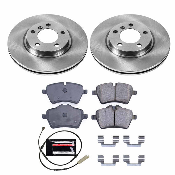 PowerStop OE Stock Replacement Low-Dust Ceramic Brake Pad and Rotor Kit