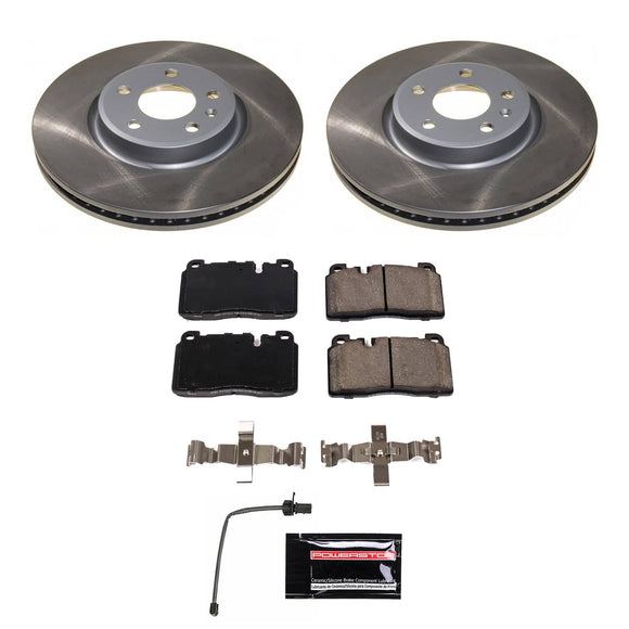 PowerStop Semi-Coated Rotor and Low-Dust Ceramic Brake Pad Kit
