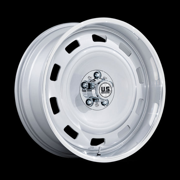 20X8.5 US Mag UC143 Scottsdale Silver w/ Diamond Cut Lip 6x139.7 ET01 Wheel Rim