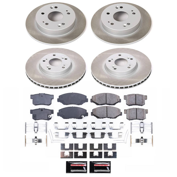 PowerStop Semi-Coated Rotor and Low-Dust Ceramic Brake Pad Kit