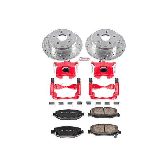 PowerStop Z23 Daily Driver Carbon-Fiber Ceramic Pads Drilled & Slotted Rotor & C