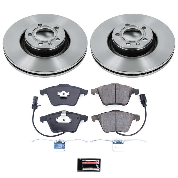 PowerStop OE Stock Replacement Low-Dust Ceramic Brake Pad and Rotor Kit