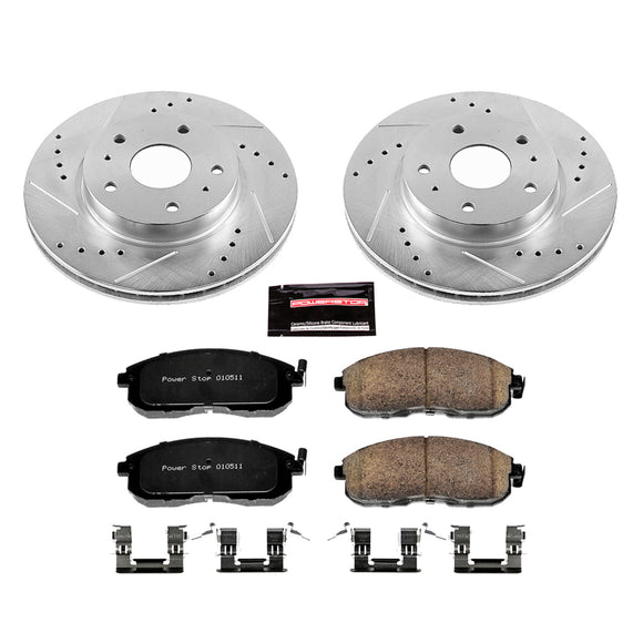 PowerStop Z23 Daily Driver Carbon-Fiber Ceramic Brake Pad and Drilled & Slotted