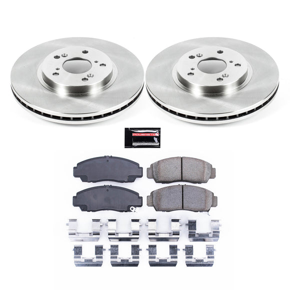 PowerStop OE Stock Replacement Low-Dust Ceramic Brake Pad and Rotor Kit