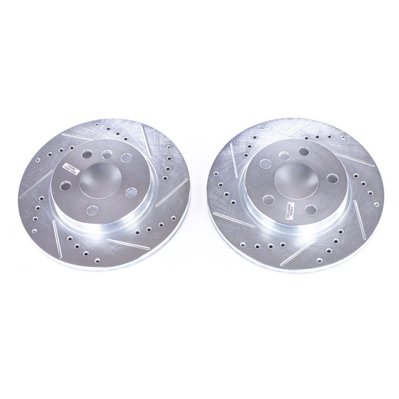 PowerStop Evolution Drilled Slotted Rotors Pair Front For BMW i3