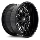 22x10 Hardrock Destroyer Gloss Black Milled 8x165.1 ET-25 wheel/rim