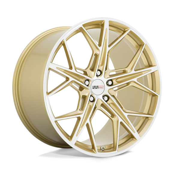 19X9 Cray HAMMERHEAD Gloss Gold W/ Mirror Cut Face 5X120 ET38 wheel/rim