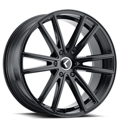 22x8.5 Kraze Lusso Gloss Black 5x114.3 ET38 CB72.62 Wheel Rim