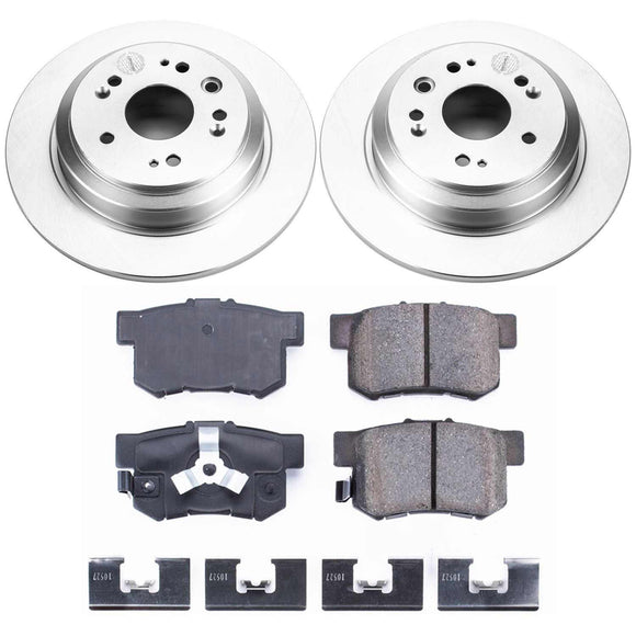 PowerStop Genuine Geomet Coated Rotor and Low-Dust Ceramic Brake Pad Kit