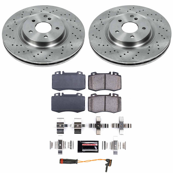PowerStop OE Stock Replacement Low-Dust Ceramic Brake Pad and Rotor Kit