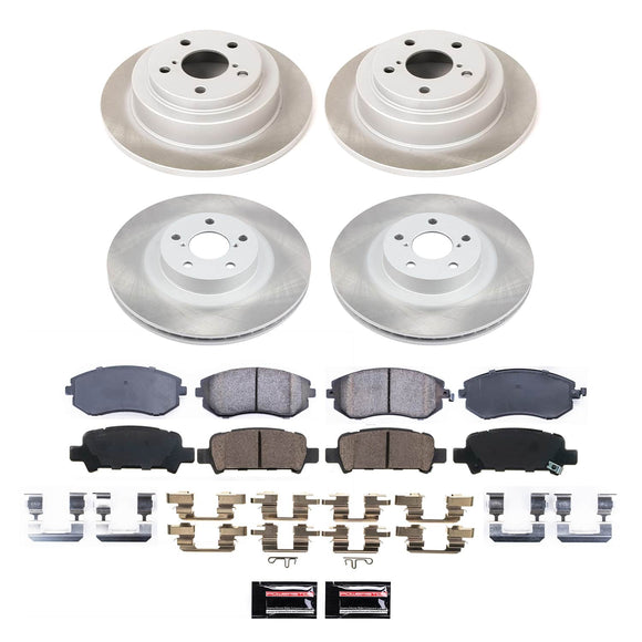 PowerStop Semi-Coated Rotor and Low-Dust Ceramic Brake Pad Kit