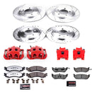 PowerStop Z36 Truck and SUV Ceramic Brake Pad, Drilled & Slotted Rotor, and Cali