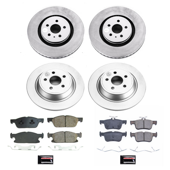 PowerStop Genuine Geomet Coated Rotor and Low-Dust Ceramic Brake Pad Kit