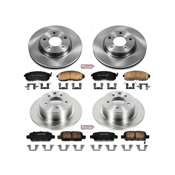 PowerStop OE Stock Replacement Low-Dust Ceramic Brake Pad and Rotor Kit