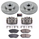 PowerStop OE Stock Replacement Low-Dust Ceramic Brake Pad, Rotor and Caliper Kit