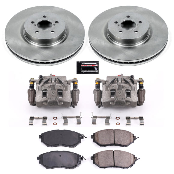 PowerStop OE Stock Replacement Low-Dust Ceramic Brake Pad, Rotor and Caliper Kit