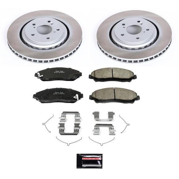 PowerStop Semi-Coated Rotor and Low-Dust Ceramic Brake Pad Kit