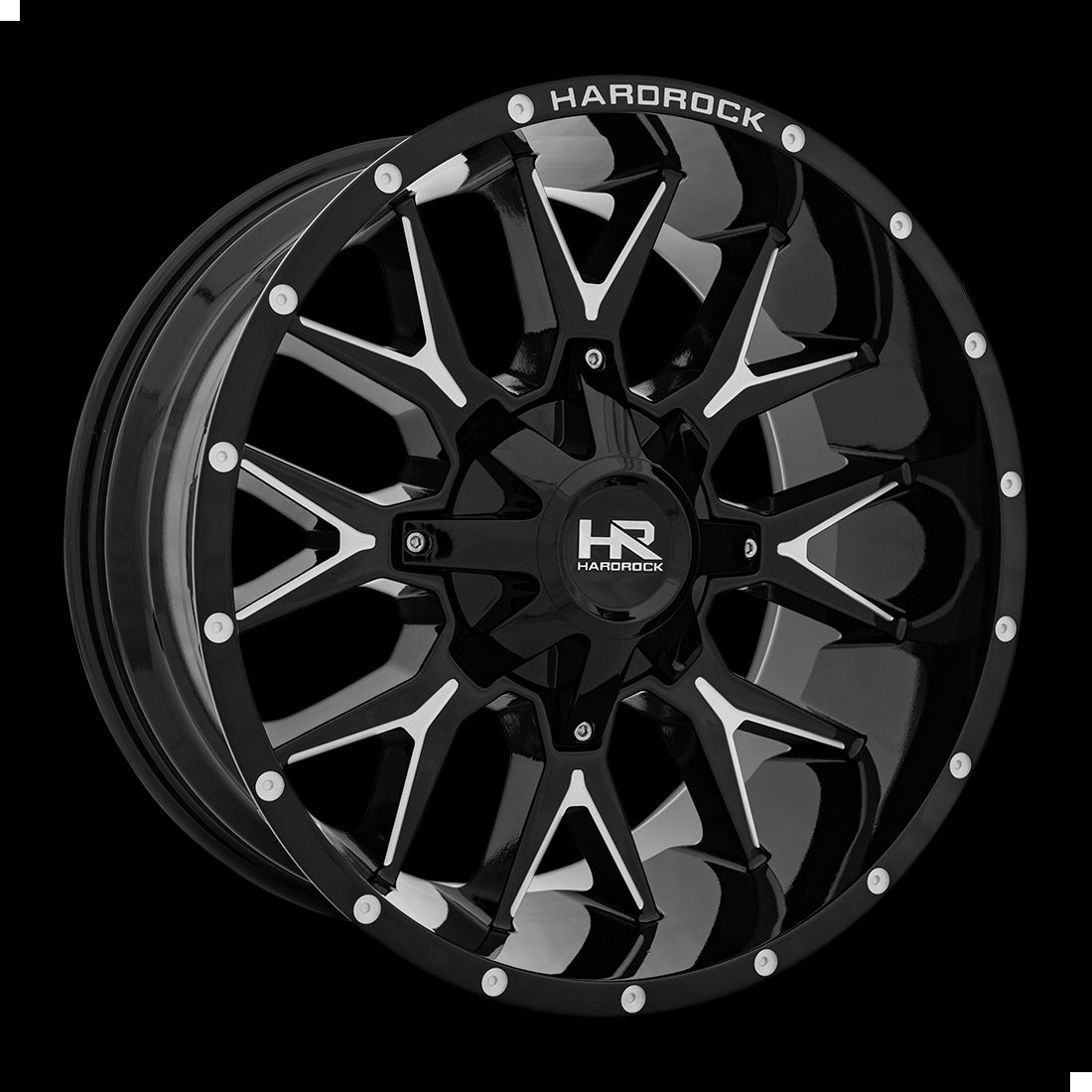 20x10 Hardrock Affliction Gloss Black Milled 6x135/139.7 ET-19 wheel/rim - 0