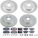 PowerStop Genuine Geomet Coated Rotor and Low-Dust Ceramic Brake Pad Kit