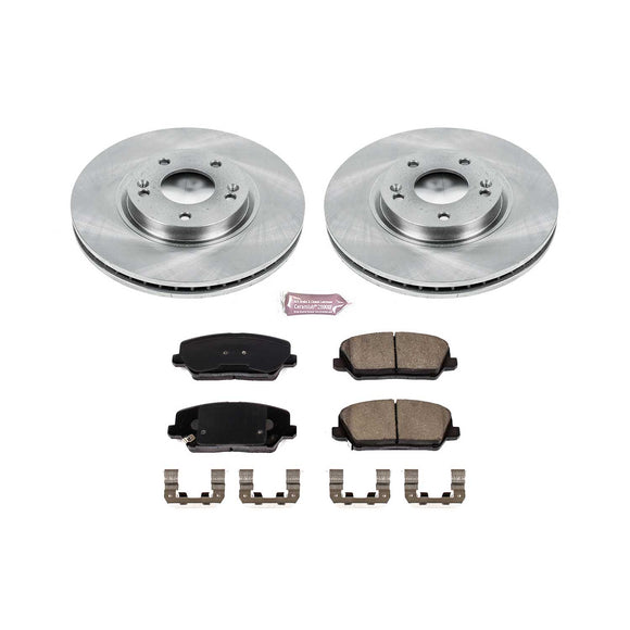 PowerStop OE Stock Replacement Low-Dust Ceramic Brake Pad and Rotor Kit