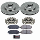 PowerStop OE Stock Replacement Low-Dust Ceramic Brake Pad, Rotor and Caliper Kit