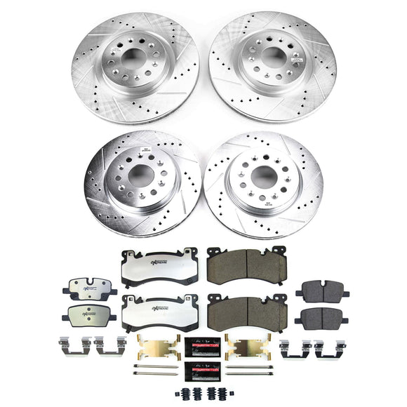 PowerStop Z36 Carbon-Fiber Ceramic Brake Pad with Drilled and Slotted Rotor Kit