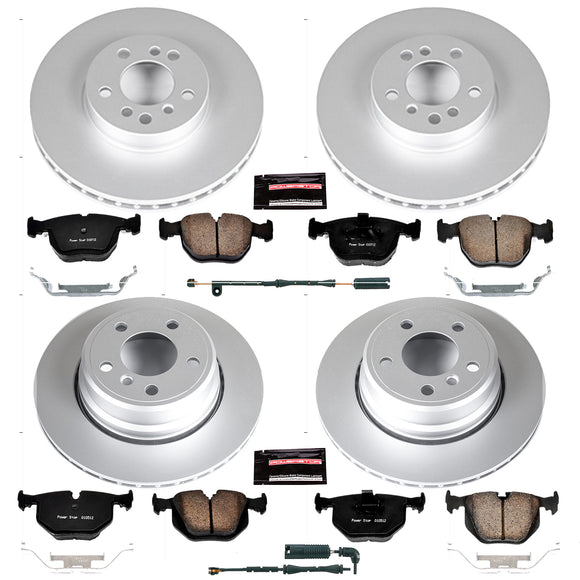 PowerStop Genuine Geomet Coated Rotor and Carbon-Fiber Ceramic Brake Pad Kit