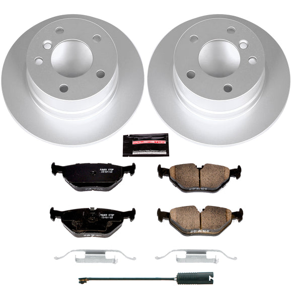 PowerStop Genuine Geomet Coated Rotor and Carbon-Fiber Ceramic Brake Pad Kit