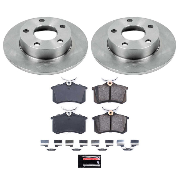 PowerStop OE Stock Replacement Low-Dust Ceramic Brake Pad and Rotor Kit