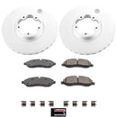 PowerStop Genuine Geomet Coated Rotor and Low-Dust Ceramic Brake Pad Kit