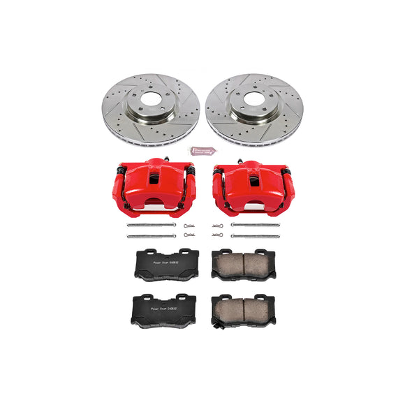 PowerStop Z23 Daily Driver Carbon-Fiber Ceramic Pads Drilled & Slotted Rotor & C
