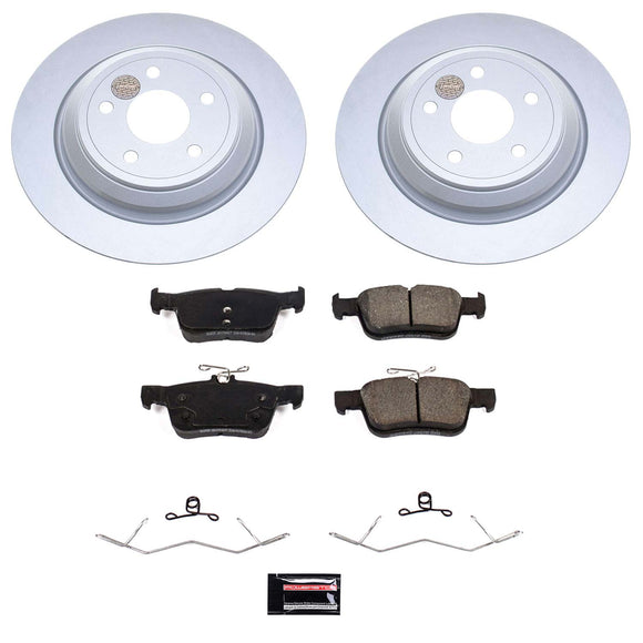 PowerStop Genuine Geomet Coated Rotor and Low-Dust Ceramic Brake Pad Kit
