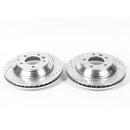 PowerStop Evolution Drilled Slotted Rotors Pair Rear For Porsche Cayenne