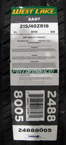 Westlake SA07 Tire(s) 215/40R18 89W XL 215/40-18 R R18 2154018-5