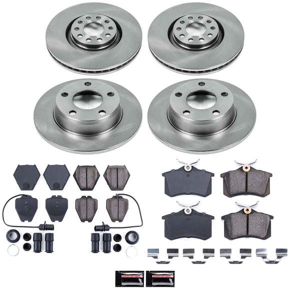 PowerStop OE Stock Replacement Low-Dust Ceramic Brake Pad and Rotor Kit