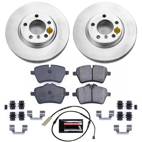 PowerStop Genuine Geomet Coated Rotor and Carbon-Fiber Ceramic Brake Pad Kit