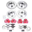 PowerStop Z26 Street Performance Ceramic Brake Pad, Drilled Slotted Rotor, and C