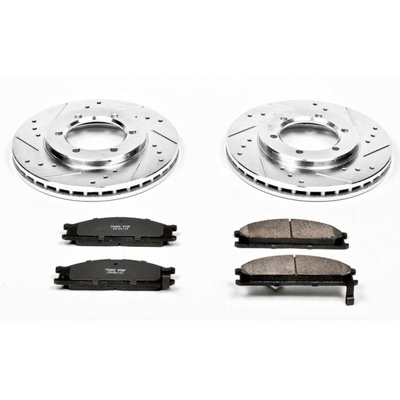 PowerStop Z23 Daily Driver Carbon-Fiber Ceramic Brake Pad and Drilled & Slotted