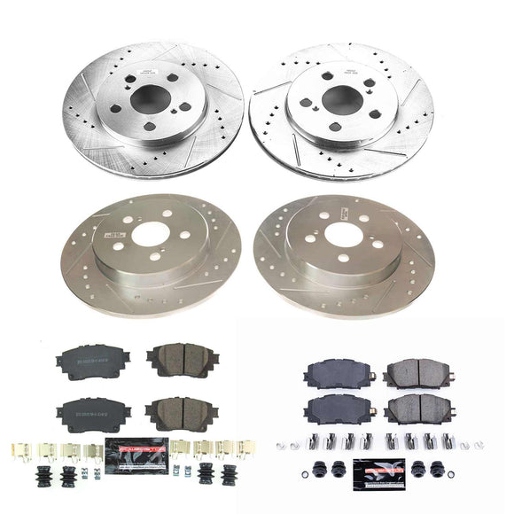 PowerStop Z23 Daily Driver Carbon-Fiber Ceramic Brake Pad and Drilled & Slotted