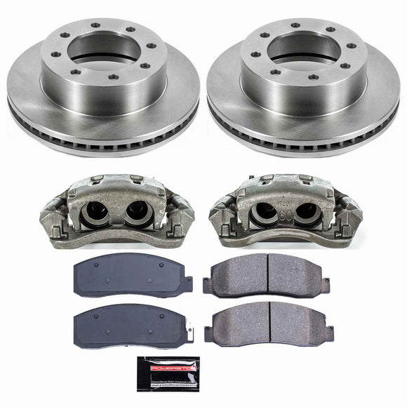 PowerStop OE Stock Replacement Low-Dust Ceramic Brake Pad, Rotor and Caliper Kit