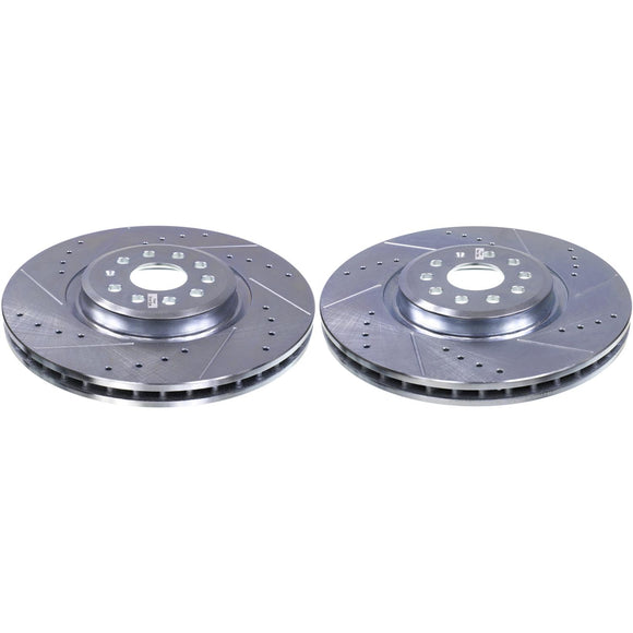 PowerStop Evolution Performance Drilled, Slotted & Plated Brake Rotor Pair