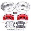 PowerStop Z36 Truck and SUV Ceramic Brake Pad, Drilled & Slotted Rotor, and Cali