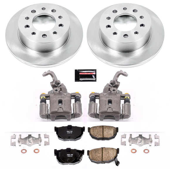 PowerStop OE Stock Replacement Low-Dust Ceramic Brake Pad, Rotor and Caliper Kit