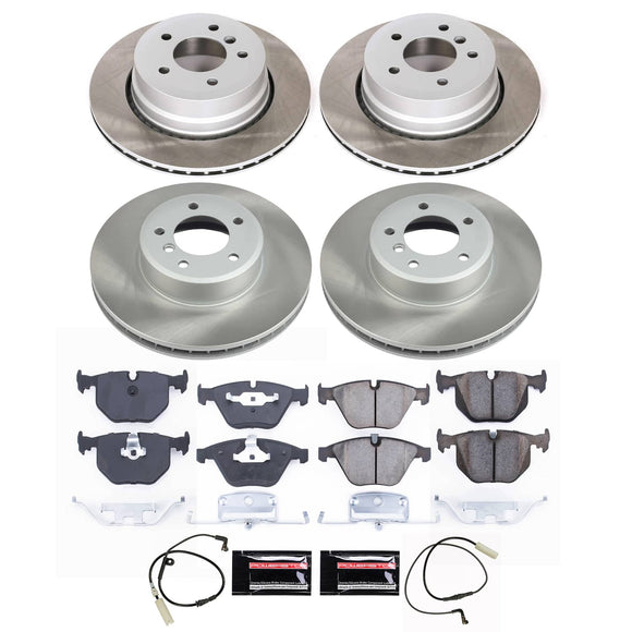 PowerStop Semi-Coated Rotor and Low-Dust Ceramic Brake Pad Kit