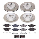 PowerStop Semi-Coated Rotor and Low-Dust Ceramic Brake Pad Kit