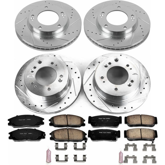 PowerStop Z23 Daily Driver Carbon-Fiber Ceramic Brake Pad and Drilled & Slotted