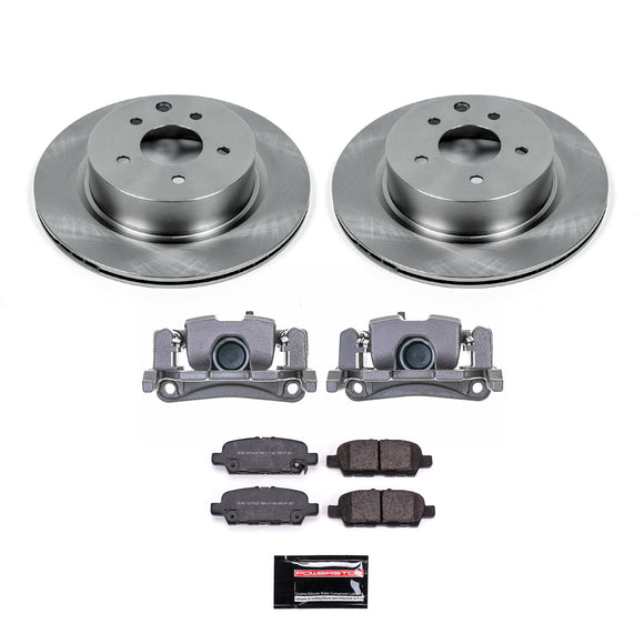PowerStop OE Stock Replacement Low-Dust Ceramic Brake Pad, Rotor and Caliper Kit