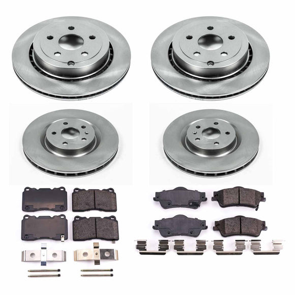 PowerStop OE Stock Replacement Low-Dust Ceramic Brake Pad and Rotor Kit