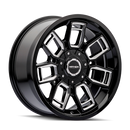 20x9 Mayhem Ordinance Gloss Black Milled 5x127 ET0 CB87 Wheel Rim
