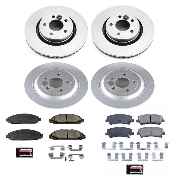PowerStop Genuine Geomet Coated Rotor and Low-Dust Ceramic Brake Pad Kit
